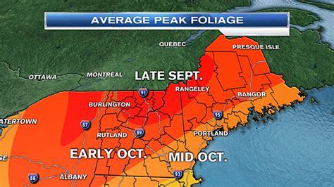 New England Fall Foliage Map When Will You See The Best