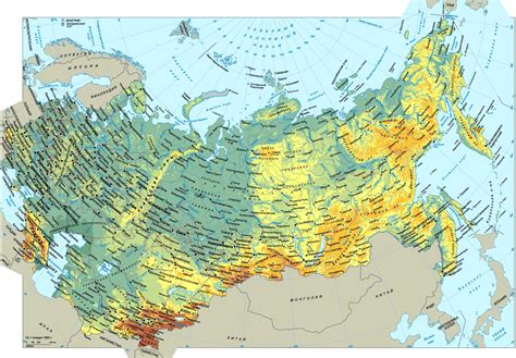 Карта России. Подробная карта России на русском языке с курортами и отелями