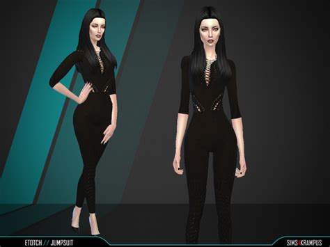 The Sims Resource Etotch Jumpsuit By Sims4krampus • Sims 4 Downloads