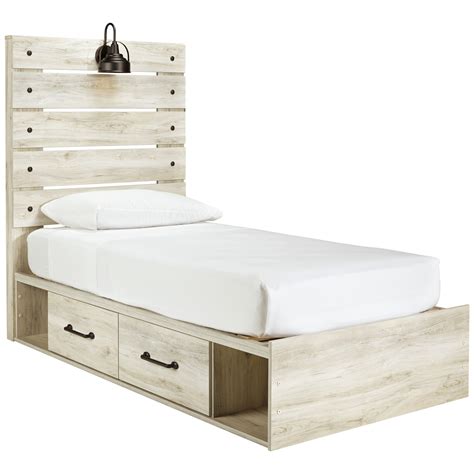 Signature Design By Ashley Cambeck B B Rustic Twin Storage Bed With Drawers