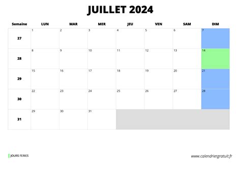 Calendrier Mensuel 2024 à Imprimer 2024 Printable Monthly Calendar 2024