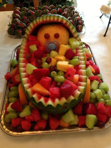Baby shower appetizers can be both delicious and easy to prepare. Cute fruit idea for baby shower! | New years appetizers ...