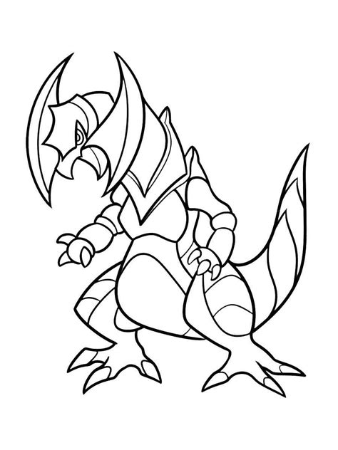 Haxorus Pokemon Coloring Pages Free Printable