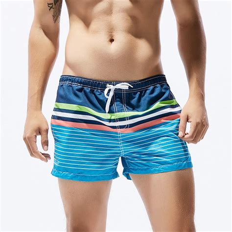 Buy Mens Fashion Breathable Swim Trunks Pants Swimwear Shorts Slim Wear