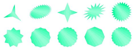 Set Of Green Starburst Abstract Background Texture Pattern Vector
