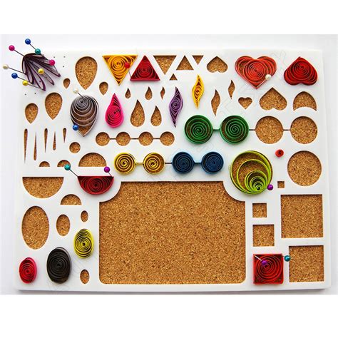 6pcsset Paper Quilling Kit Strip Board Mould Craft Tweezer