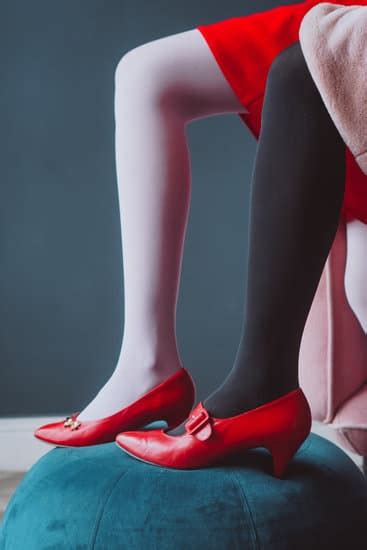 Female Legs Wearing Stockings And Red Heels Photos By Canva