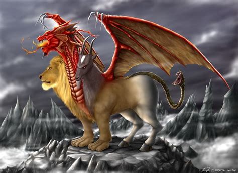 Lion Dragon Goat Viper Greek Creatures Mythical Creatures