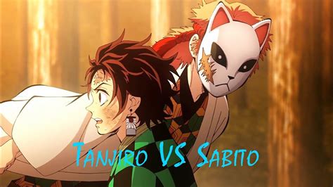Tanjiro Vs Sabito Battle Boss Demon Slayer Youtube