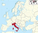 L'Italia sulla mappa del mondo: paesi limitrofi e posizione sulla mappa ...