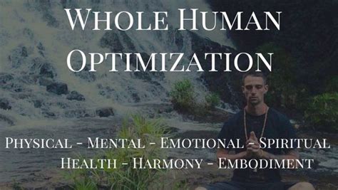 Whole Human Optimization Physical Mental Emotional Health Meetup