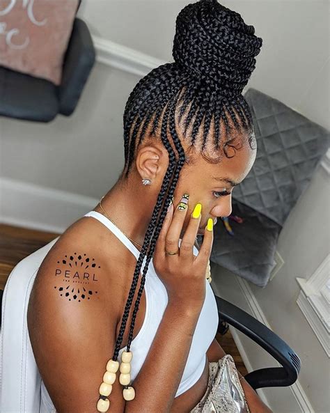 Braided Two Bun Hairstyles Black Hair Pin On Braids And Twists P