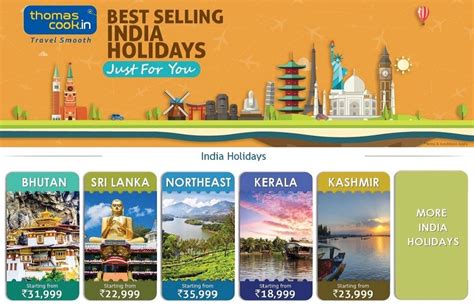 thomas cook domestic holidays india tour packages mobile world travel and leisure corporate