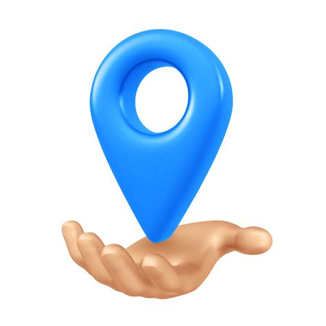 Point Of Location 3d Icon Pointer Of Map In Hand Map Marker Sign Gps