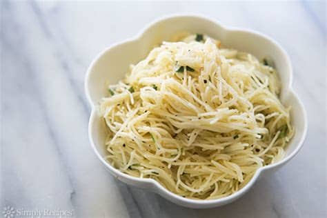 Saute parsley and garlic in oil. Angel Hair Pasta with Garlic, Herbs, and Parmesan Recipe ...