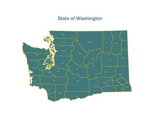 Washington State Counties Map Printable