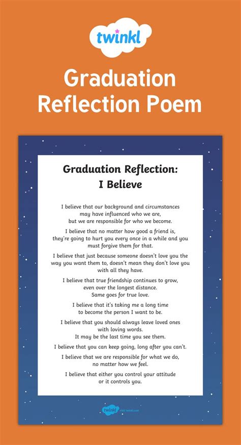 Graduation Reflection Poem End Of School Graduation Poems