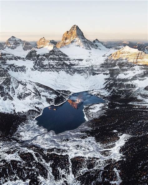 Sunrise Over Magog Lake Mt Assiniboine Provincial Park Bc By Tanner