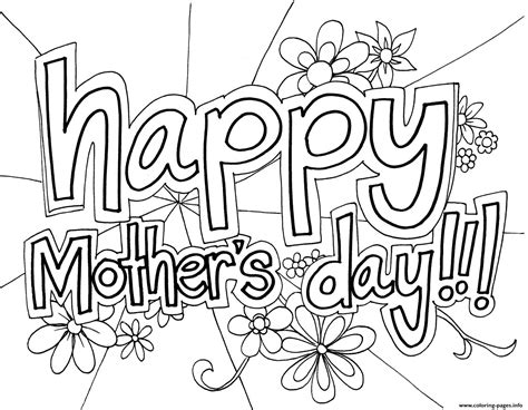 40+ printable mothers day coloring pages customize with messages for mom happy mother's day! Free Happy Mothers Day Coloring Pages Printable
