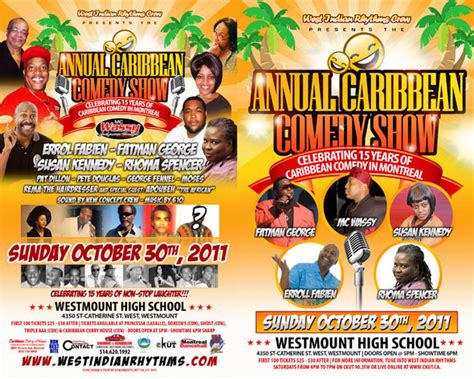montrealdancehalltv west indian rhythms annual caribbean comedy show