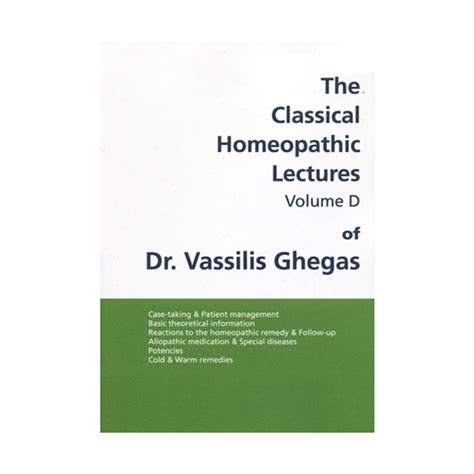 Classical Homeopathic Lectures Volume D Nature Reveals
