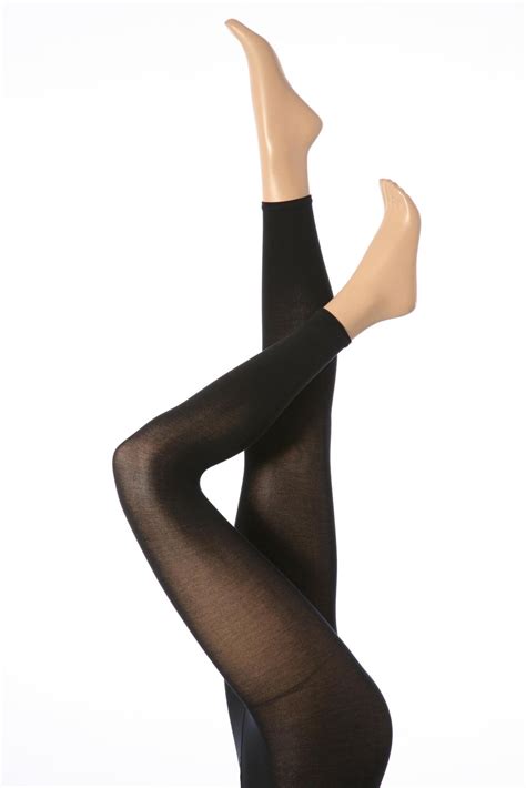 Ladies Falke Cotton Touch Footless Tights From Sockshop
