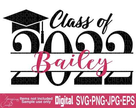 Senior Svg Class Of 2022 Svg 2022 Split Monogram Svg Etsy