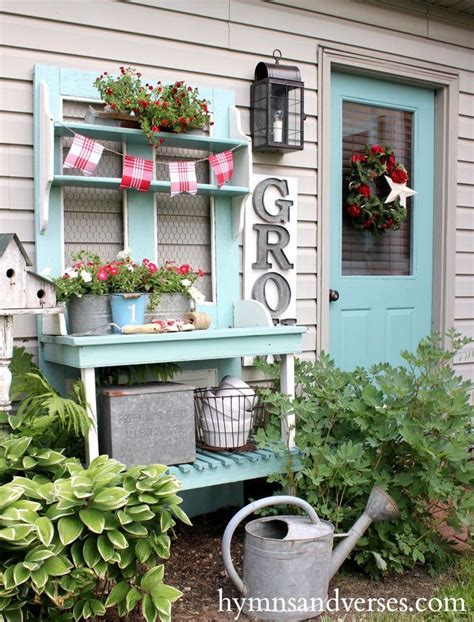 Potting Bench Made From Old Door Potting Bench Potting Bench Plans