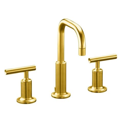 2 handle 3 hole high arch polished chrome widespread bathroom faucet, bathroom sink faucets with metal pop up drain $179.98 $89.99 8 inch 2 handle 3 holes brushed gold widespread bathroom faucet,bathroom sink faucet with pop up drain and water supply line KOHLER Purist Vibrant Modern Brushed Gold 1-handle Single Hole WaterSense Bathroom Sink Faucet ...