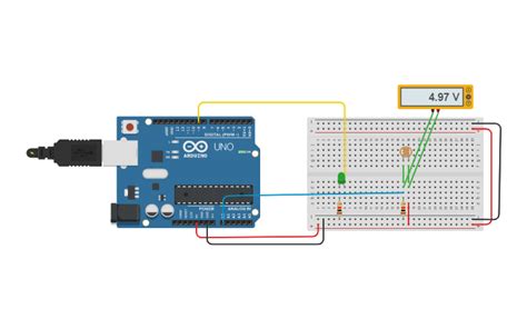 Circuit Design Sensor Cahaya Tinkercad