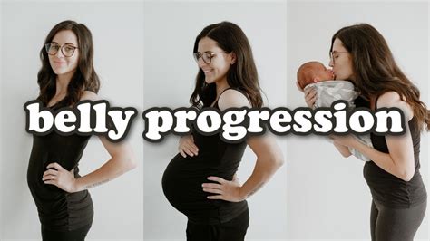 Pregnant Belly Progression Week By Week Transformation Youtube