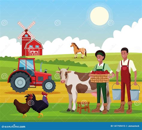 Farm Rural Cartoons Stock Vector Illustration Of Natural 147759415