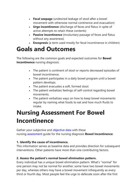 Solution Bowel Incontinence Nursing Care Plan Studypool