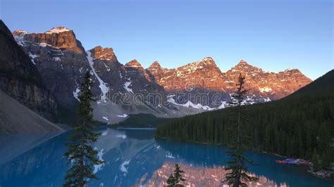 Moraine Lake At Sunrise In Banff National Park Canada Stock Image