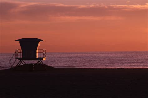 Sunset Beach Lifeguard Tower Free Photo On Pixabay