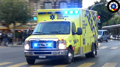 2x Swiss Ambulance Rescue Ford E 450 Responding Youtube