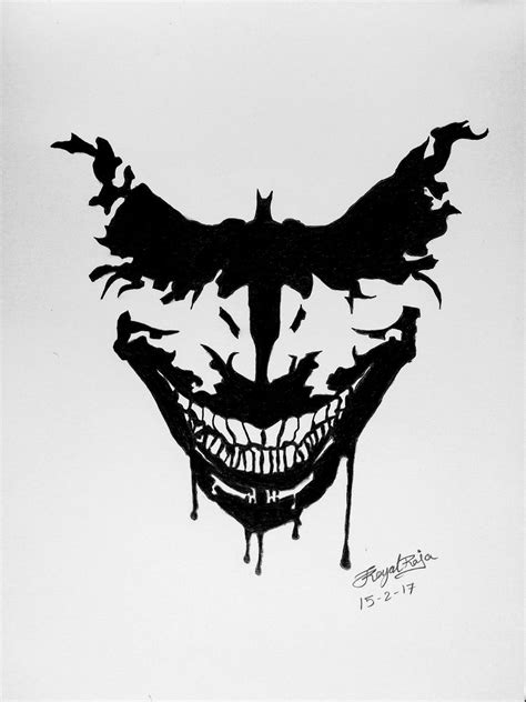 Can U See The Hope Joker Tattoo Design Joker Drawings Batman Tattoo