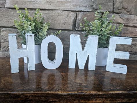 Home Letters With Seasonal Characters Free Standing Country Etsy