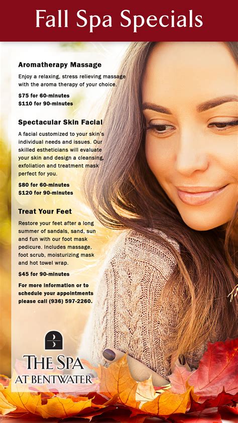 Bentwater Yacht And Country Club Fall Spa Specials