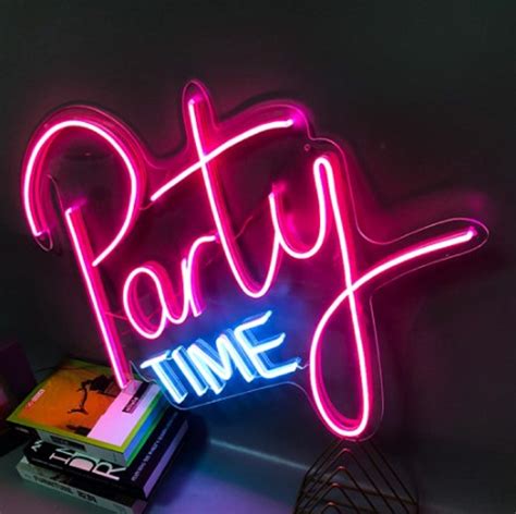 Party Time Neon Signs Happy Anniversary Neon Sign Led Neon Neon