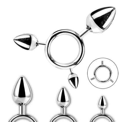 Anal Sex 3head Small Middle Big Sizes Anal Plug Stainless Steel Anal Toys Butt Plugs Anal Dildo