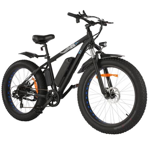 26 Fat Tire Electric Bicycle Mountain Mens Bike 21 Speed 500w