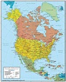 Free Political Map of North America with countries in PDF