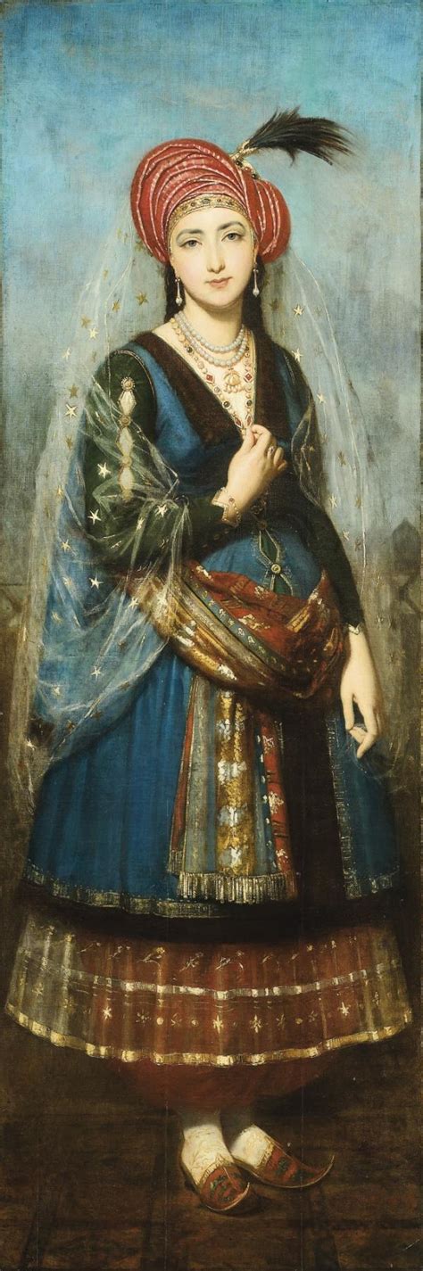 Elegant Woman In Ottoman Costume Elegant Woman Elisabeth I Empire
