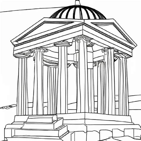 Desenhos De Templo Grego Para Imprimir E Colorir