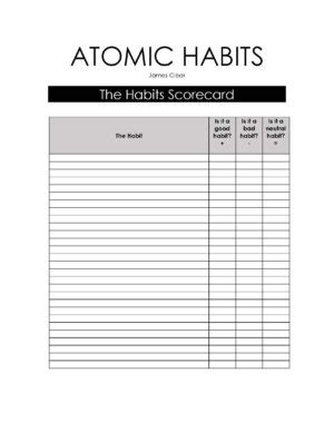 Free Atomic Habits Cheat Sheet Worksheets Scorecard Free Atomic Hot Sex Picture