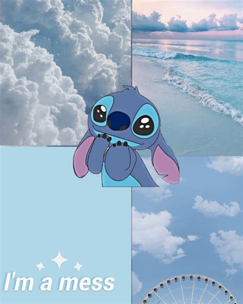 Stitch Aesthetic Wallpaper Aesthetic Background Stitch Wallpaper