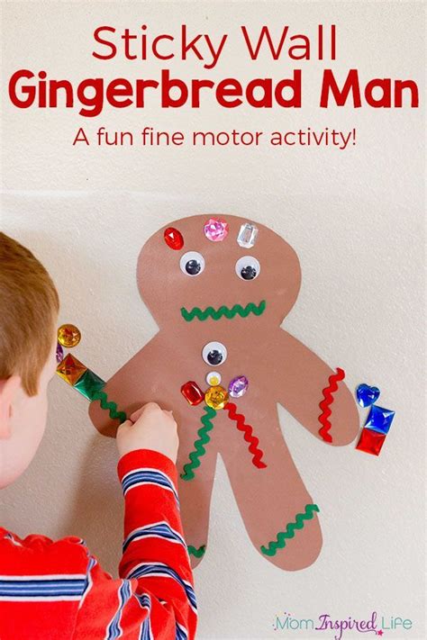 Sticky Wall Gingerbread Man Activity Gingerbread Man Activities