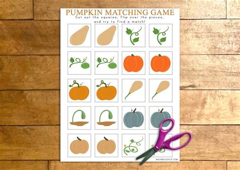 Pumpkin Matching Game Printable Memory Game Fall Activity Etsy España