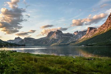 3079543 Clouds Daylight Fjord Grass Lake Landscape Mountain
